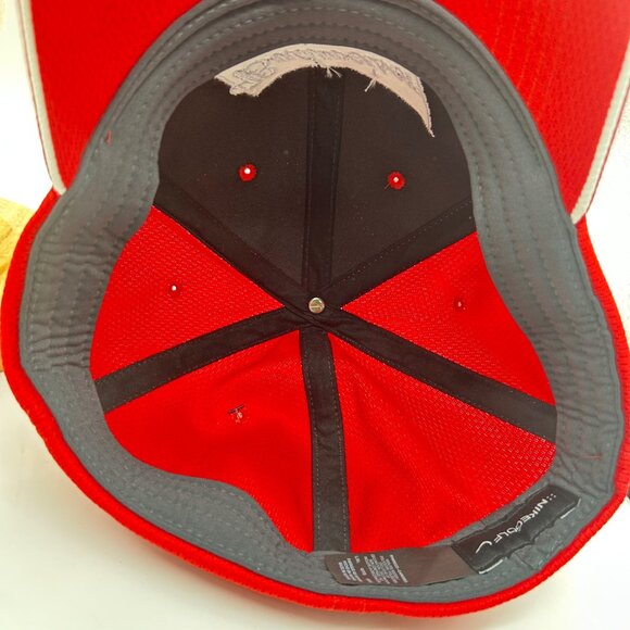 Nike Golf Cap Unisex‎ L/XL Red Limited Budweiser Talons Of Honor Fitted NEW - Picture 6 of 11